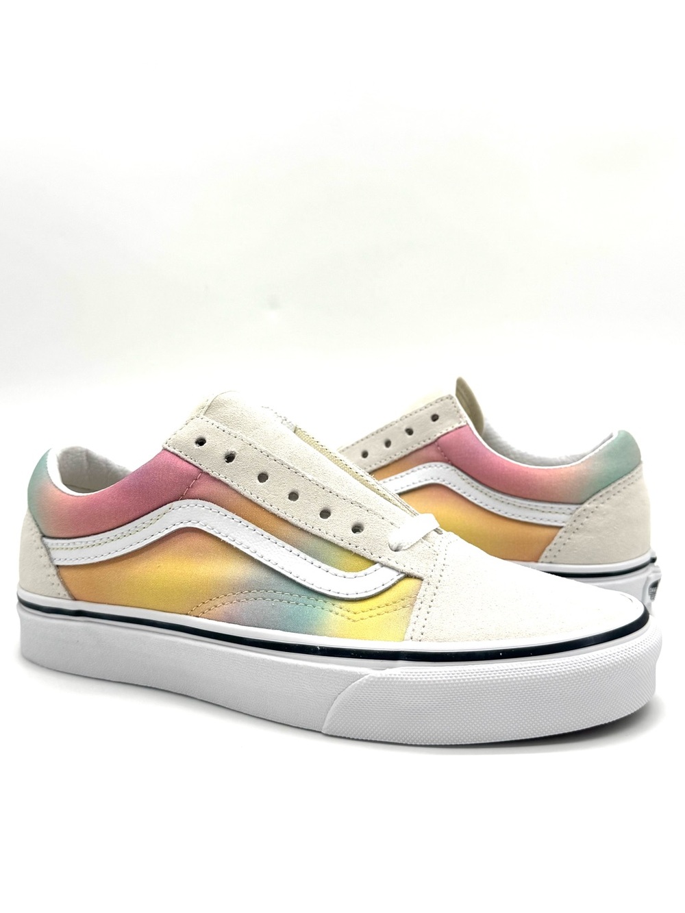Women's Old Skool Vans - Cream/ Pink/Yellow
